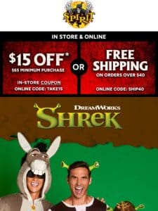 New Shrek costumes