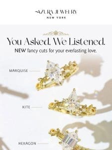 New Sparkle Alert: Fancy Cut Moissanite Rings