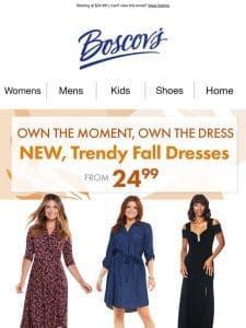 Own the Moment in a New， Trendy Fall Dresses