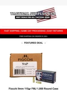 PRICE DROP ?? FIocchi 9mm 115gr FMJ Ammo ??