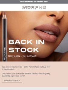 PSA: MAKEUP TALK IS BACK IN STOCK