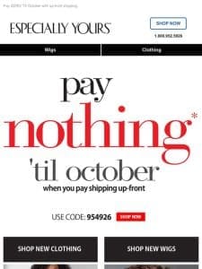 Pay in October Is (Almost) Over!