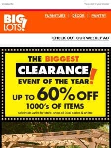 Perk up your patio with our Clearance Event!