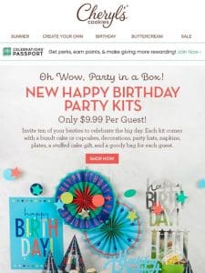 Pick a date and plan a sweet party with new birthday kits!