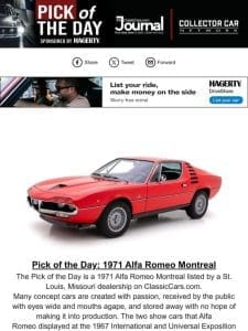 Pick of the Day: 1971 Alfa Romeo Montreal