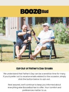 Prefer to skip Father’s Day emails? No problem!??