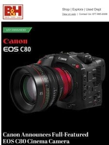 Preorder Now: Canon EOS C80 Cinema Camera + Accessories from DZOFILM， Zacuto & Wooden Camera!