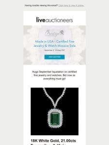 Prestige Auction Galleries | Made in USA – Certified Fine Jewelry & Watch Massive Sale