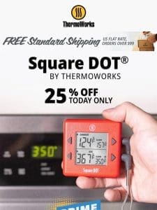 Prime Savings: 25% Off Square DOT， Today Only