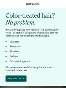 Protecting color-treated hair this summer.