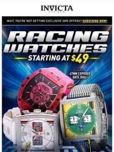 RACING WATHES ️ Starting At $49❗️ Rev Up Your Style