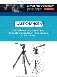 ?? RE: The 3Pod Orbit 4-Section Aluminum Tripod， Bundle with Q2 Lightweight Fluid Video Head is Going… Going…!