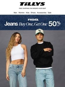 RSQ Jeans → buy one， get one 50% off | Find Your Fit