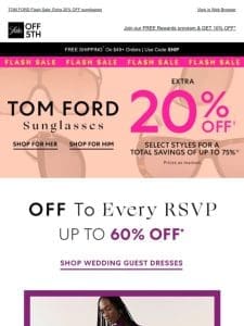 RSVP ready? Up to 60% OFF the event edit