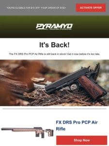 ?? Reminder: The FX DRS Pro PCP Air Rifle is available! ??