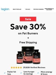 ??SALE?? Save 30% on fat burners!