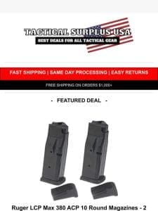 SAVE NOW ?? RUGER Magazines & Accessories On Sale ??