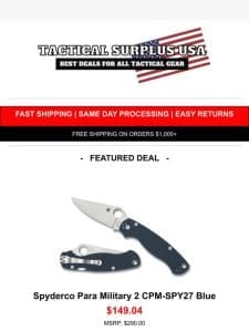 SPYDERCO Savings??50% Off Knives Today