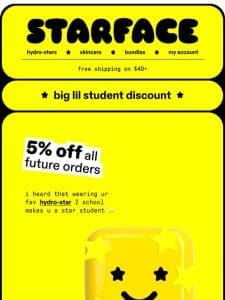 STAR STUDENTS GET 15% OFF ⭐