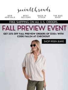 SURPRISE!! FALL PREVIEW SALE EXTENDED Until 11:59 PM EST Today! ??