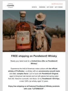 Saddle up for a flavor rodeo with Pendleton® Whisky!