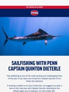 Sailfishing with PENN Captain Quinton Dieterle