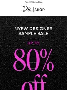 Sample Sale: Up to 80% Off