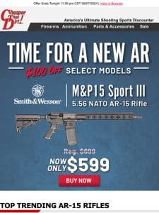 Save $100 on a S&W M&P15 Sport III AR-15 This Weekend!