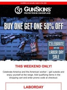 Save 50% This Labor Day Weekend