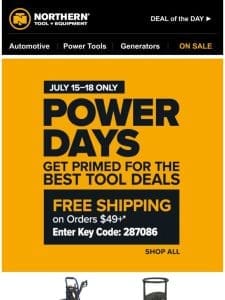 Save Up To 60% on Power Day Deals ? FREE Shipping on Your Order