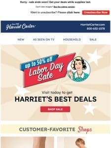 Save up to 50% for Labor Day – Don’t Miss It