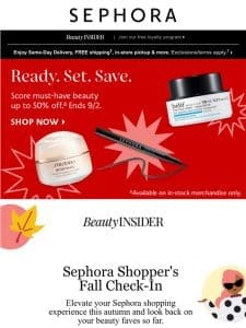 Save up to 50% on select beauty