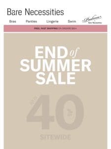 Say Goodbye To Summer: Enjoy Up To 40% Off!