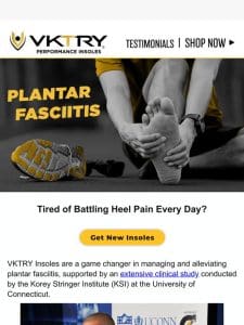 Say Goodbye to Heel Pain with VKTRY Insoles ????