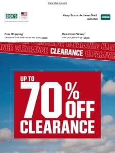 ?? Score some savings… Up to 70% off select clearance? Yes please! ??