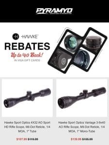 Score up to $40 Back with Hawke Optics Rebates