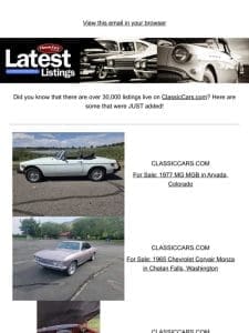 See what’s cruising in on ClassicCars.com!