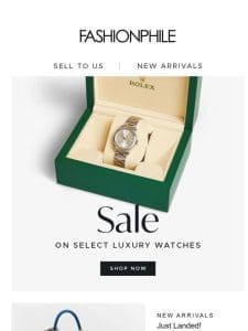 Select Luxury Watches on Sale!