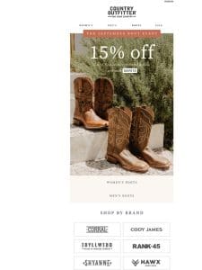 September Boot Event Ends Tonight