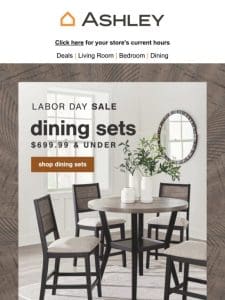 Serve Up Style! Dining Sets Below $699.99