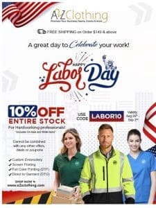 Shop Our Labor Day Sale! – A2ZClothing.com