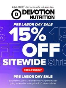 Shop Our Pre Labor Day Sale!