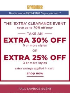 Shop & SAVE during the Fall Savings Event??