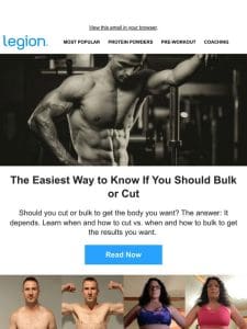 Should you bulk or cut?