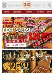 Signature Savings On EP Carillo， 5 Vegas Gold， H Upmann 1844 & More!!??