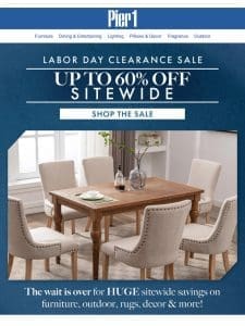 Sitewide Labor Day Savings   Up to 60% Off Top Styles!