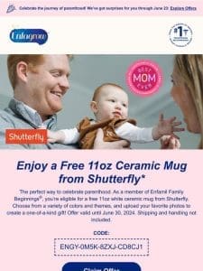 Special delivery: FREE Shutterfly ceramic mug.