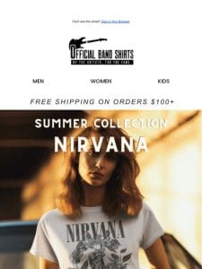 Spirit of the 90’s Sale: Nirvana Merch Is Here!