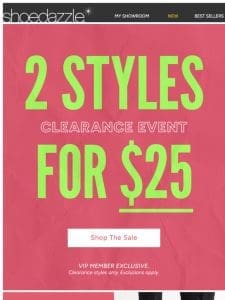 Starts Now: 2 Items for $25 ✨✨