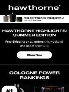 Summer Cologne Rankings Are In ??